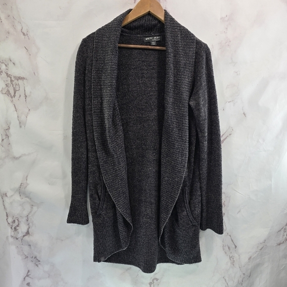 Barefoot Dreams Sweater Women Medium Cozy Chic Lite Cardigan Wrap Long Marled - Picture 1 of 10